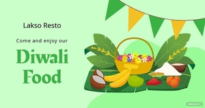 Free Diwali Food Facebook Post Template to Edit Online
