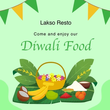 Free Diwali Food Instagram Post Template to Edit Online