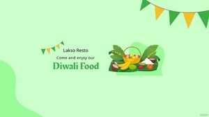Free Diwali Food Youtube Banner Template to Edit Online