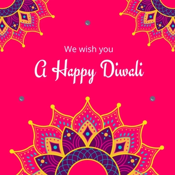 Free Colorful Diwali Wishes Instagram Post Template to Edit Online