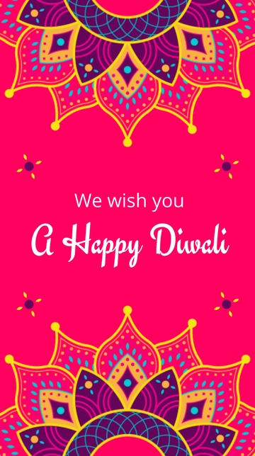 Free Colorful Diwali Wishes Whatsapp Post Template to Edit Online