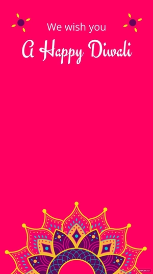 Free Colorful Diwali Wishes Snapchat Geofilter Template to Edit Online