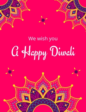 Colorful Diwali Wishes Flyer Template