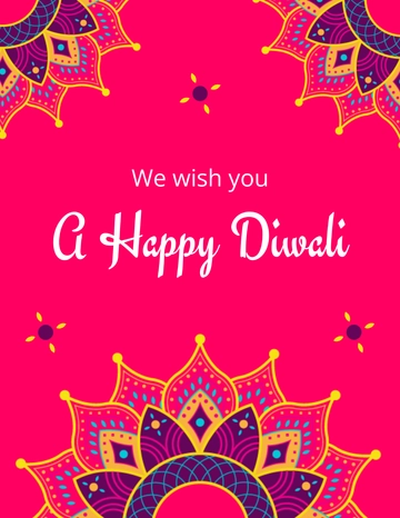 Free Colorful Diwali Wishes Flyer Template to Edit Online
