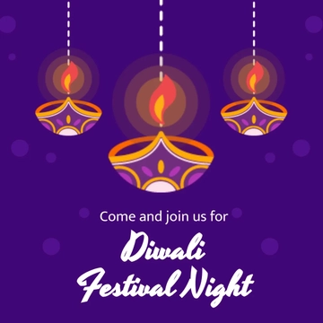 Free Diwali Festival Event Instagram Post Template to Edit Online