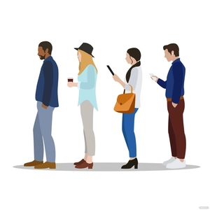 People Queue Vector