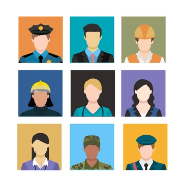 Free People Professions Clipart Template to Edit Online