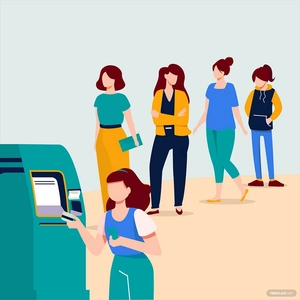Line of People Vector