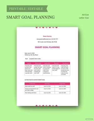 SMART Goal Planning Template
