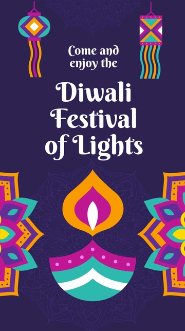 Free Diwali Festival of Lights Promotion Whatsapp Post Template to Edit Online