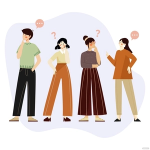 Person Thinking Vector