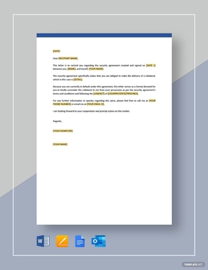 Demand by Secured Party for Possession of Collateral Template