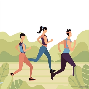 People Running Vector