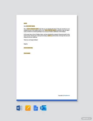 Letter to Stockholders Holiday