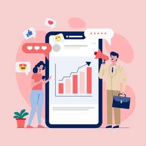 Social Media Business Illustration