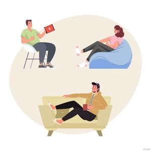 People Sitting Vector