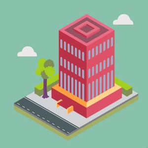 Isometric Architecture Illustration