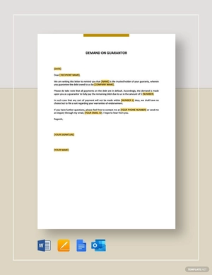 Demand on Guarantor Template