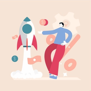 Business Launch Illustration