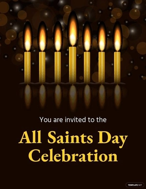 All Saints Day Celebration Flyer Template