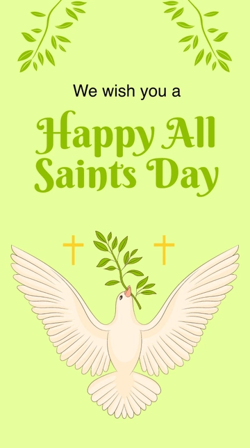 Free Happy All Saints Day Whatsapp Post Template to Edit Online