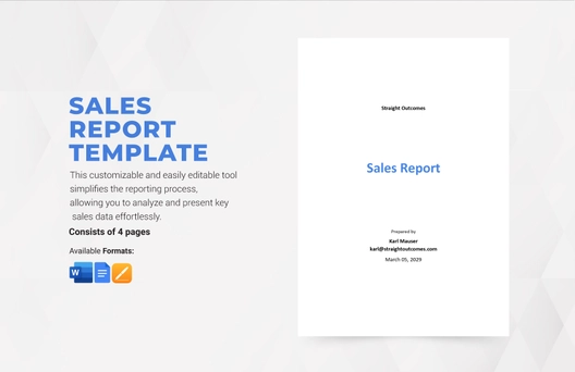 Sales Report Template Sales Report Template