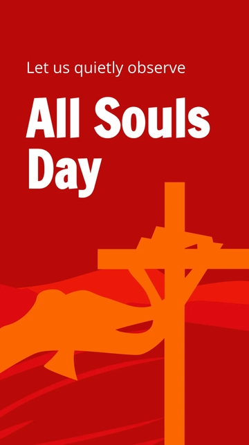 Free All Souls Day Whatsapp Post Template to Edit Online