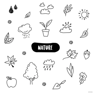 Nature Doodle Vector