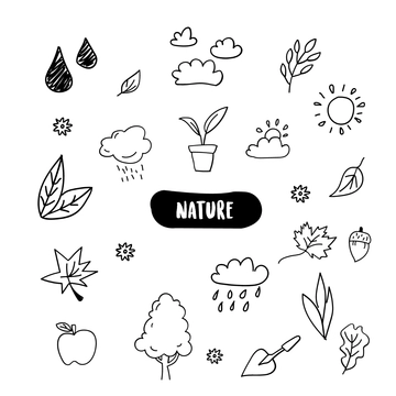 Free Nature Doodle Clipart Template to Edit Online