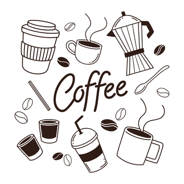 Free Coffee Doodle Clipart Template to Edit Online