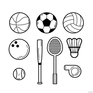 Sports Doodle Vector
