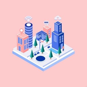 Smart City Isometric Illustration