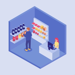Store Isometric Illustration