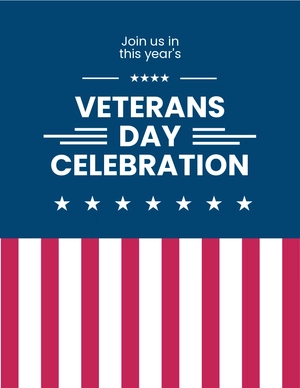 Veterans Day Celebration Flyer Template