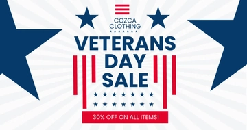Free Veterans Day Sale Facebook Post Template to Edit Online