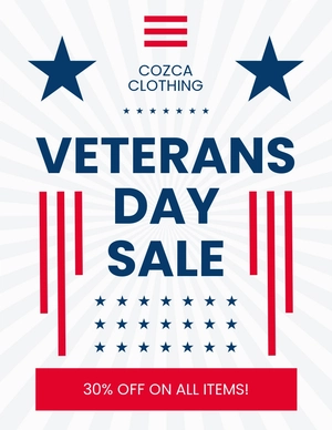 Veterans Day Sale Flyer Template