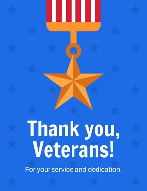 Thank You Veterans Flyer Template