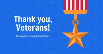 Free Thank You Veterans Facebook Post Template to Edit Online