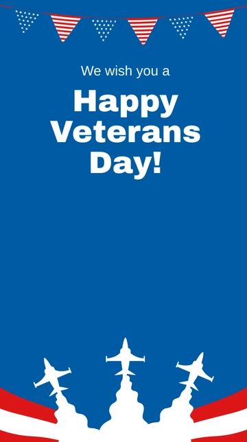 Free Happy Veterans Day Snapchat Geofilter Template to Edit Online