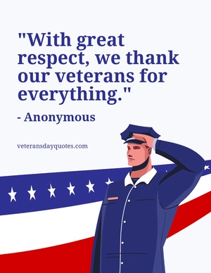 Veterans Day Quote Flyer Template