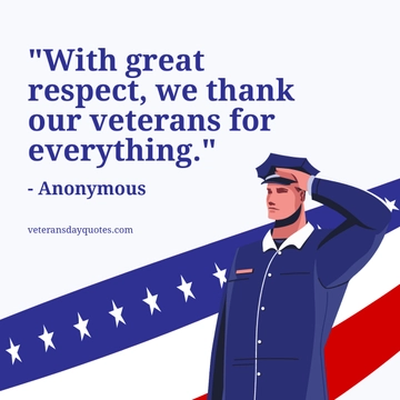 Free Veterans Day Quote LinkedIn Post Template to Edit Online