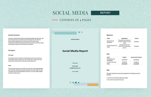 Editable Social Media Report Template