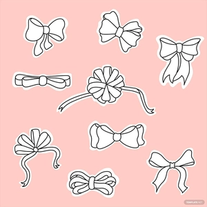 Bow Doodle Vector