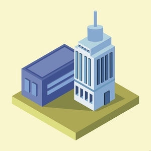 Isometric Building Illustration