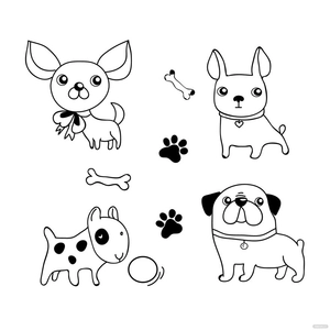 Dog Doodle Vector