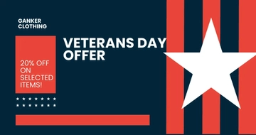 Free Veterans Day Offer Facebook Post Template to Edit Online
