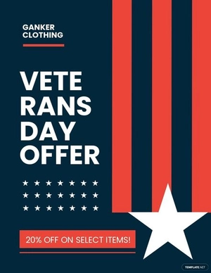 Veterans Day Offer Flyer Template