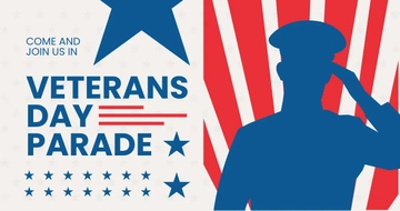 Free Veterans Day Parade Facebook Post Template to Edit Online