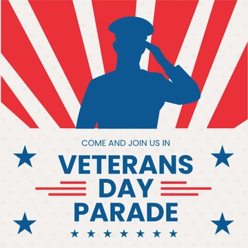 Free Veterans Day Parade Instagram Post Template to Edit Online