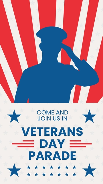 Free Veterans Day Parade Instagram Story Template to Edit Online